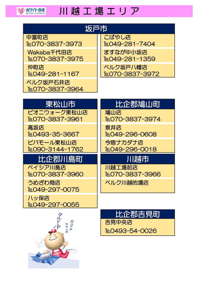 川越工場エリア