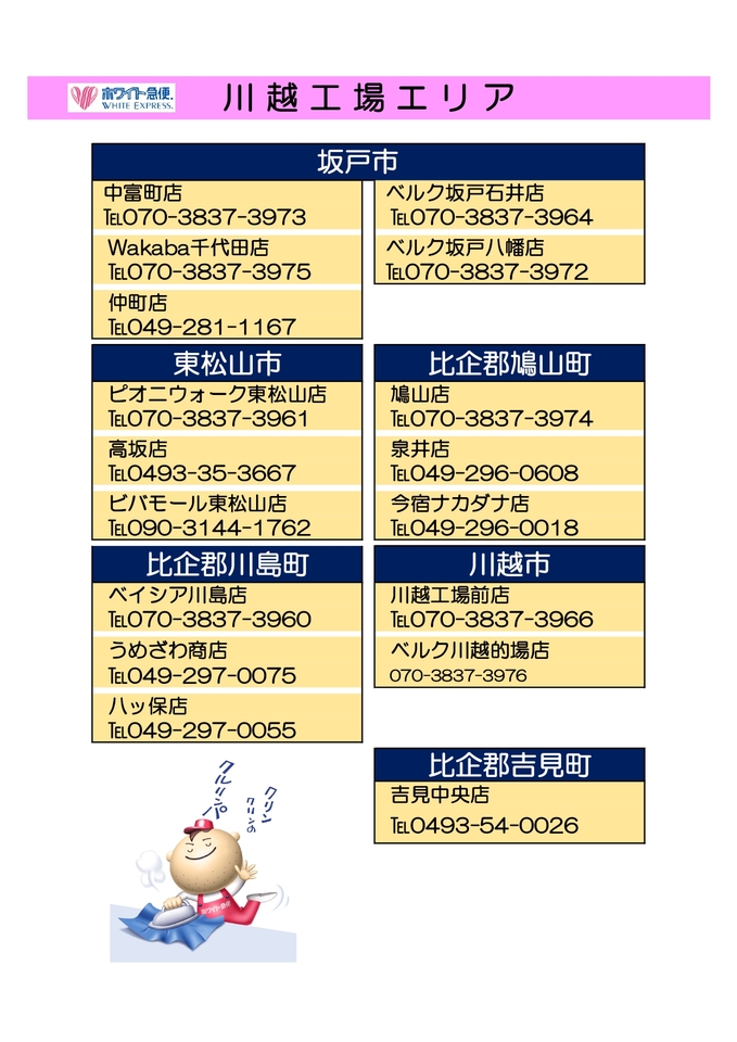 川越工場エリア